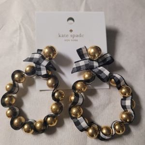 Kate Spade Gingham Earrings. Never used. SOLD.